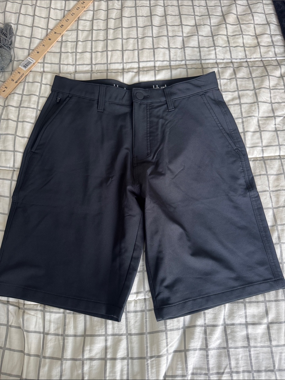 Hurley Black Flat Front Performance Shorts